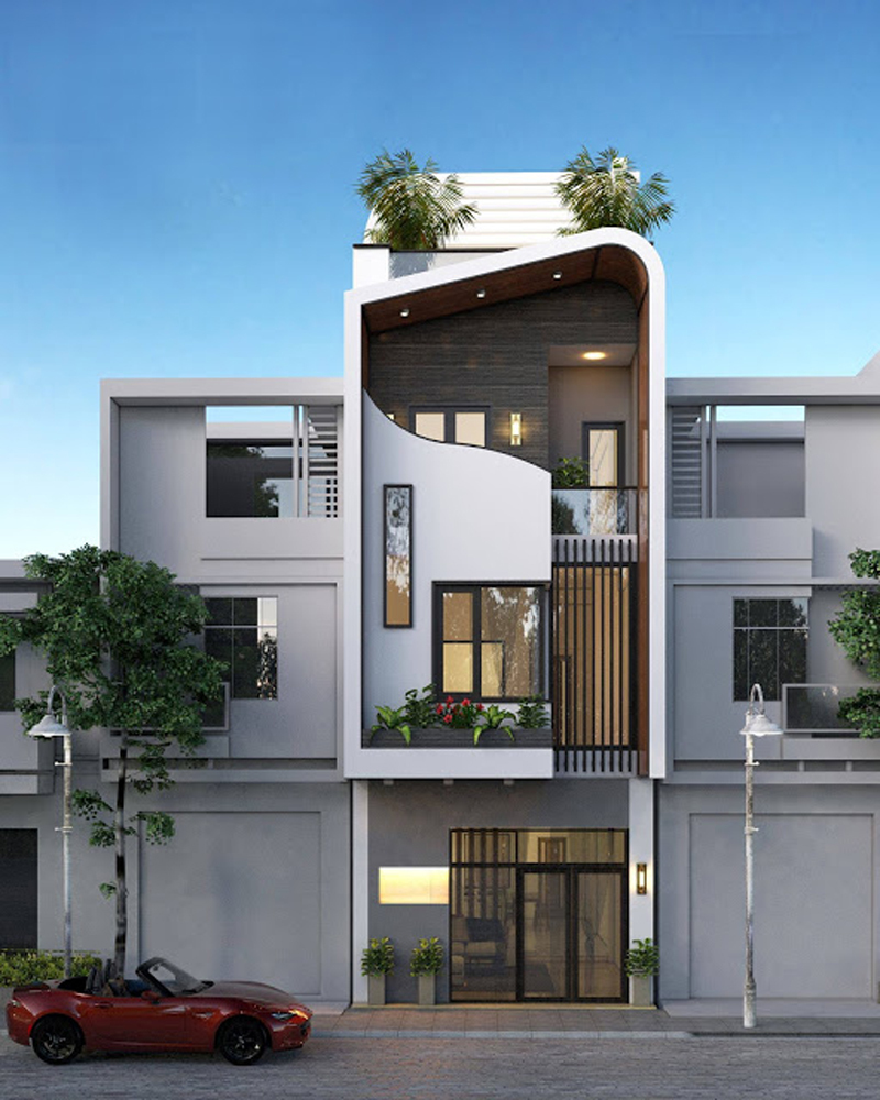 Mặt tiền nhà phố hiện đại do N&N Home thiết kế