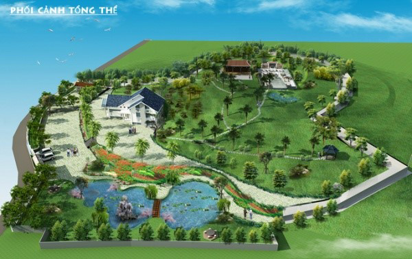 Phối cảnh tổng thể thiết kế kế sân vườn