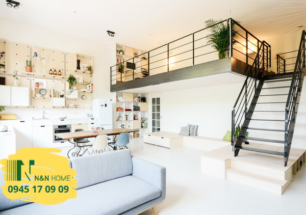 Thiết kế nhà cấp 4 đẹp tầng lửng của anh Nguyên ở Quận 6