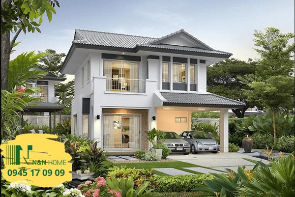 Thiết kế biệt thự nhà vườn 2 tầng đẹp của anh Phú ở quận Phú Nhuận