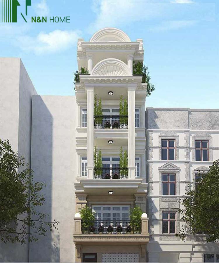 thiết kế nhà 5x15m có thang máy