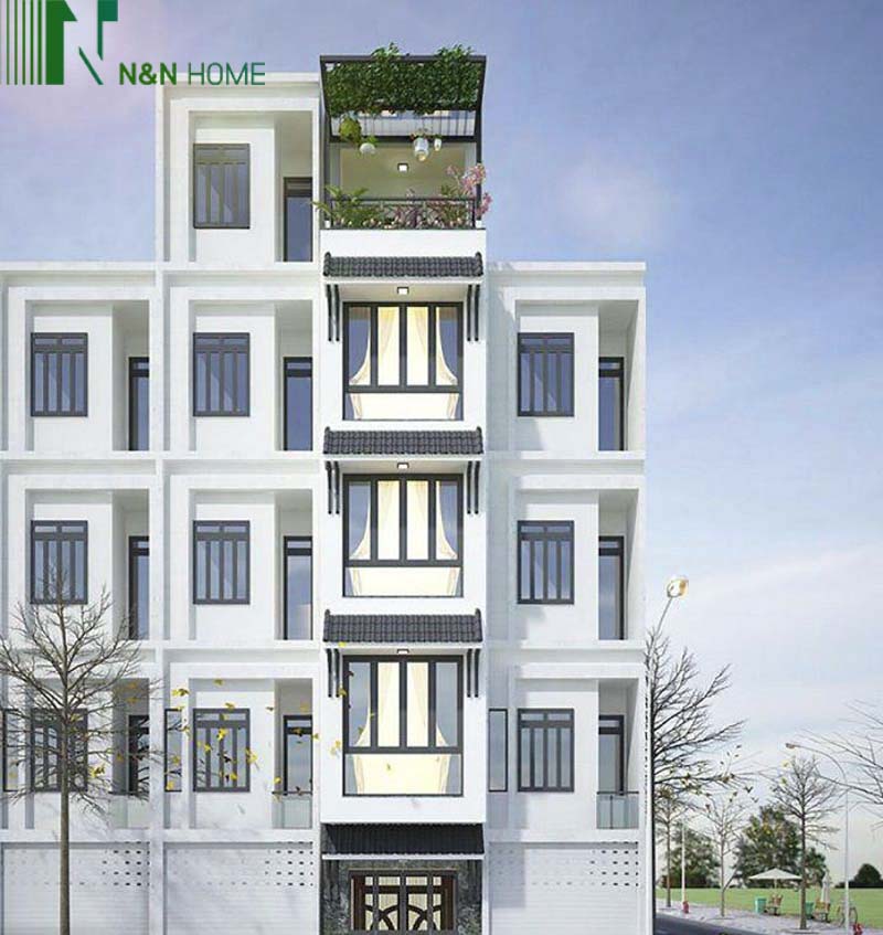 thiết kế nhà 5x15m có thang máy