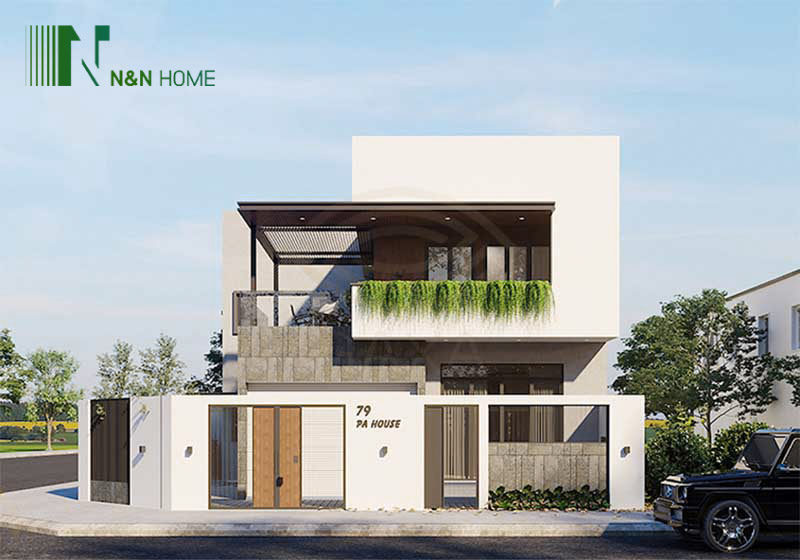 thiết kế nhà 8x13m 2 tầng