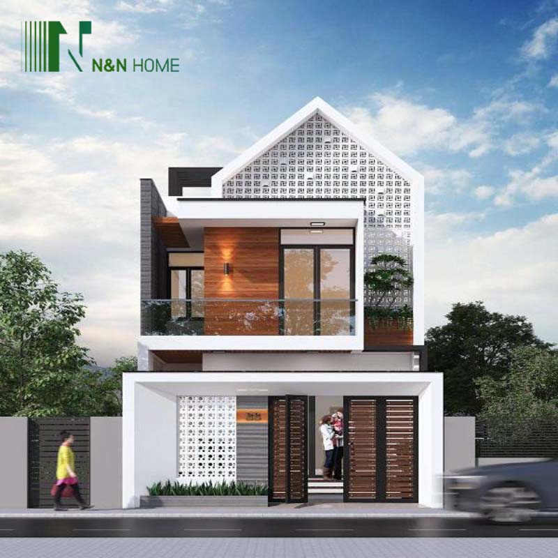 thiết kế nhà 8x13m 2 tầng