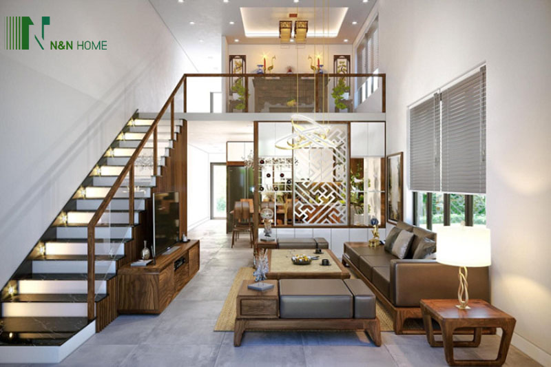 thiết kế nhà gác lửng 5x15