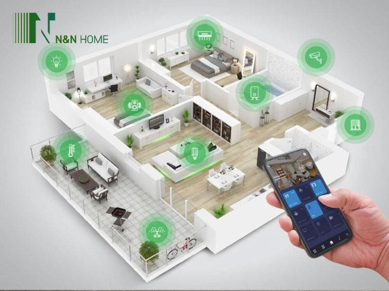 Ứng dụng các thiết bị thông minh vào nhà có 2 phòng ngủ