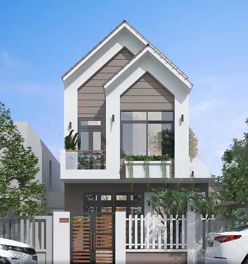 Mẫu nhà 2 tầng mái Thái đẹp mắt