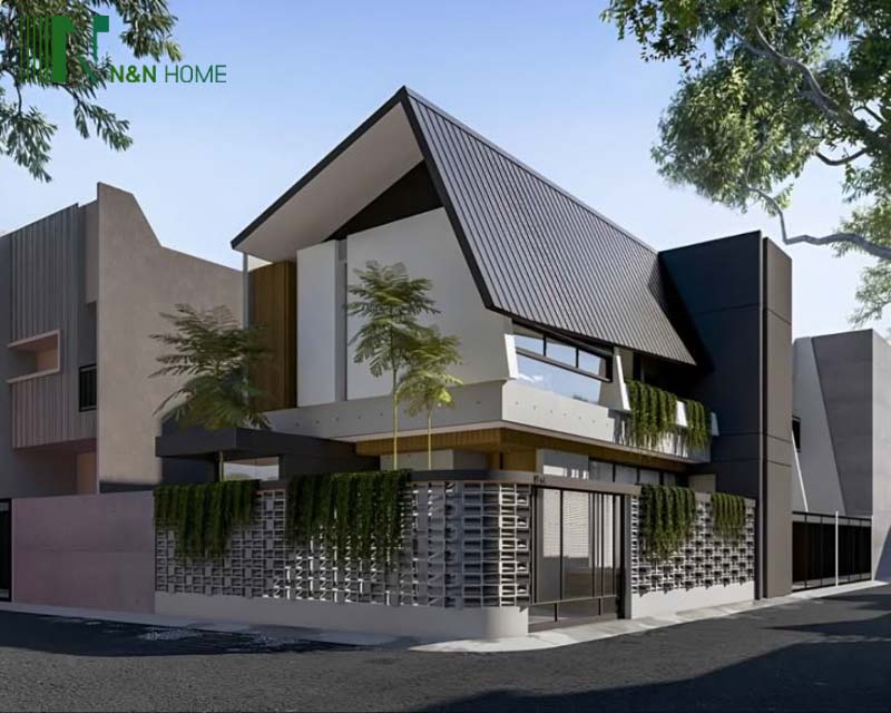 thiết kế nhà 2 tầng 3 phòng ngủ 5x20