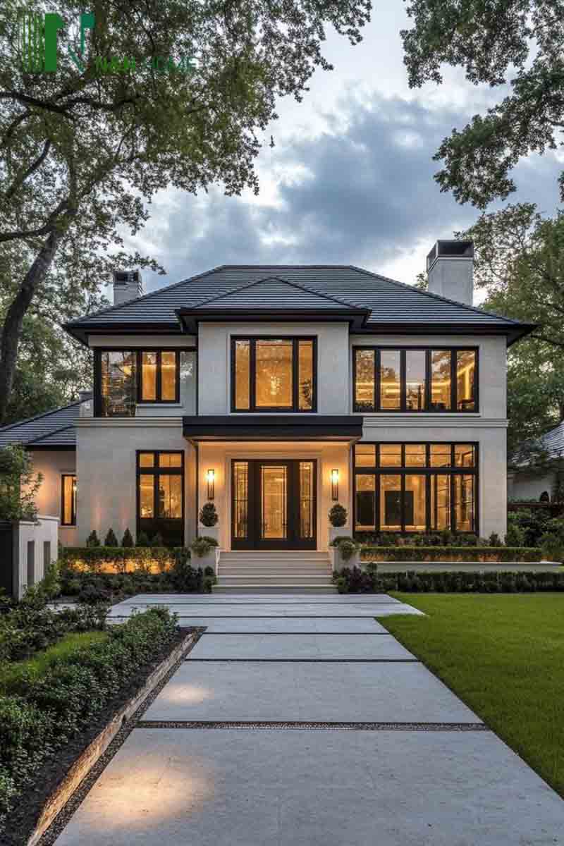thiết kế nhà 2 tầng 3 phòng ngủ 5x20