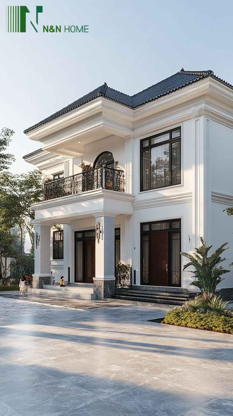 thiết kế nhà 2 tầng 3 phòng ngủ 5x20