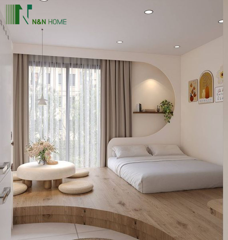 phòng ngủ nhà 2 tầng 3 phòng ngủ 5x20