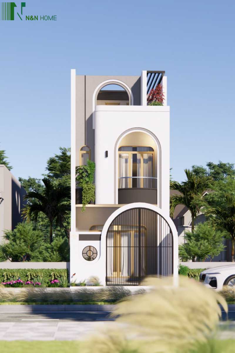 mẫu nhà phố 2 tầng 5x13m