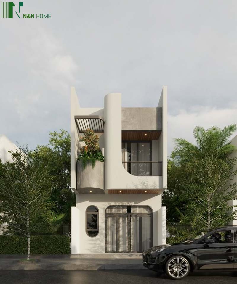 mẫu nhà phố 2 tầng 5x13m