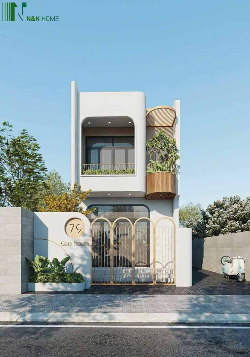 mẫu nhà phố 2 tầng 5x13m