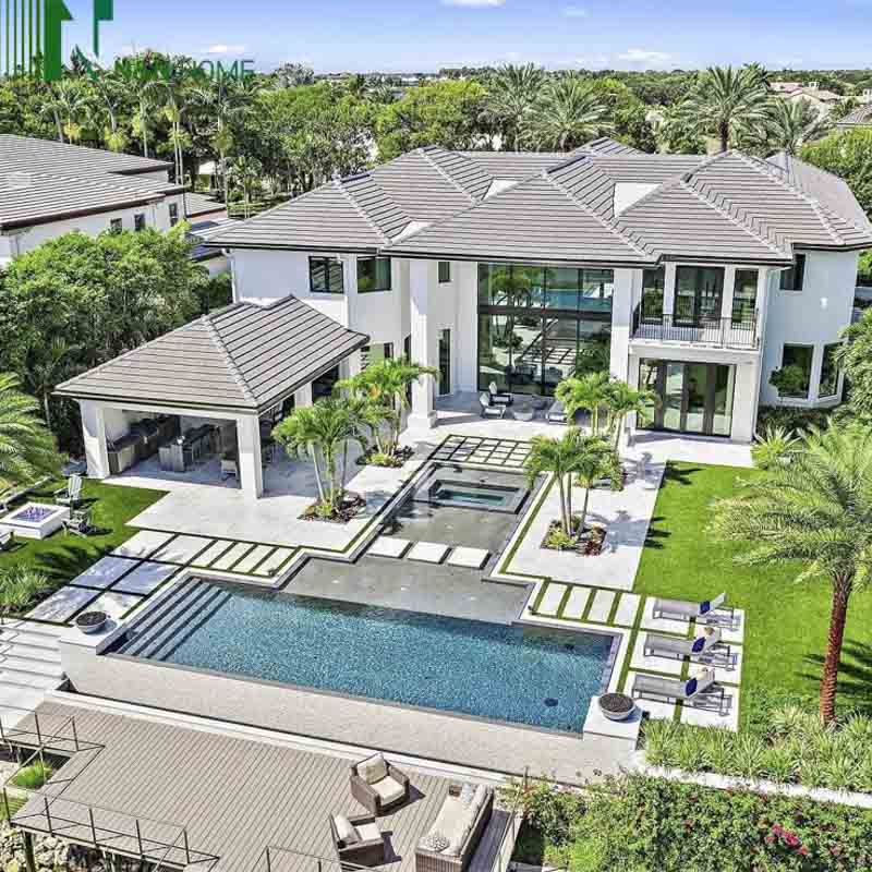 thiết kế biệt thự hiện đại có bể bơi