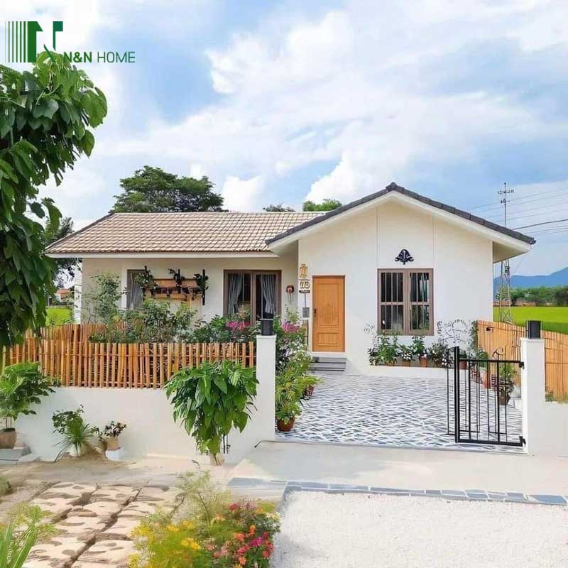 thiết kế nhà 1 tầng 3 phòng ngủ 80m2