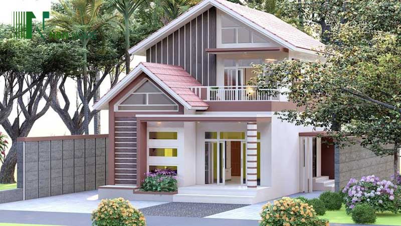 Xây nhà trọn gói 800 triệu với màu hồng pastel nhẹ nhàng