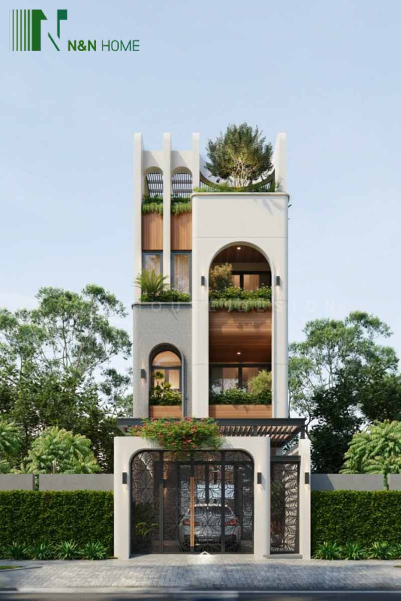 mẫu thiết kế nhà hình ống