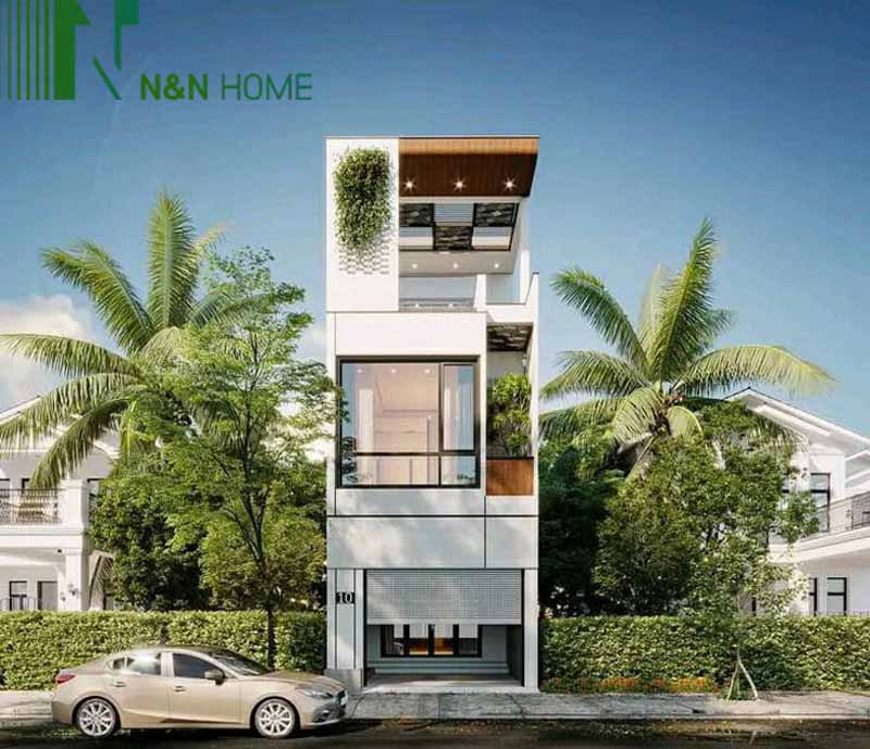 thiết kế nhà mặt tiền 5m