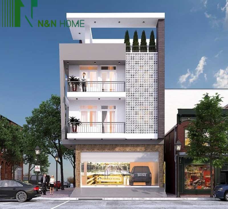 thiết kế nhà mặt tiền 5m