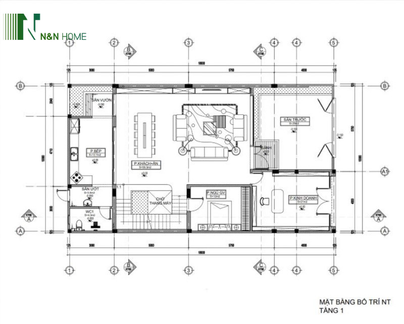 mẫu nhà 3 tầng 1 tum