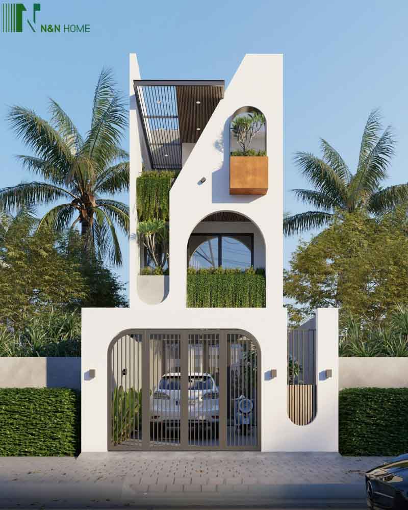 thiết kế nhà 5x15m có thang máy