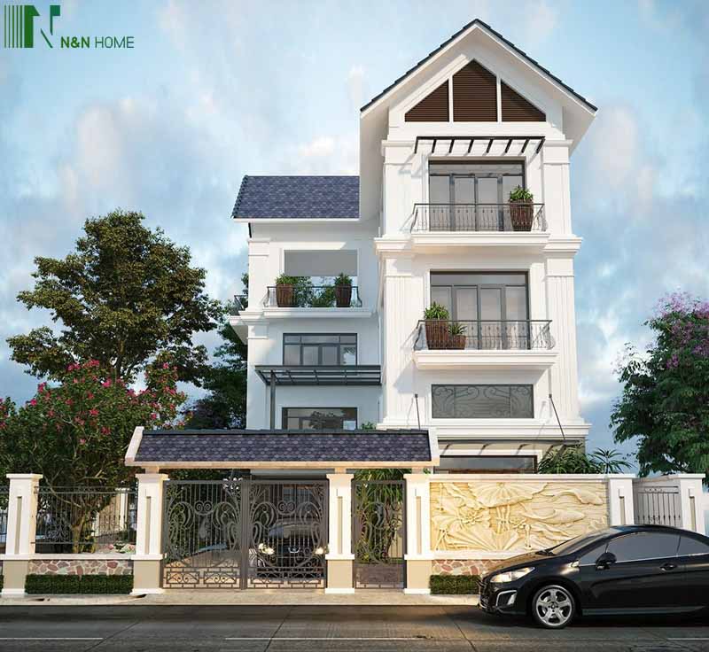 thiết kế nhà 5x15m có thang máy