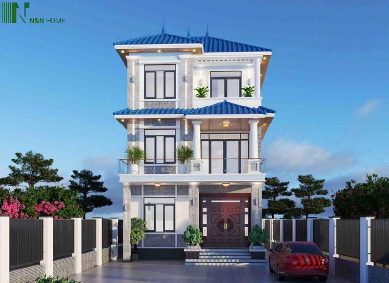 thiết kế nhà 5x15m có thang máy