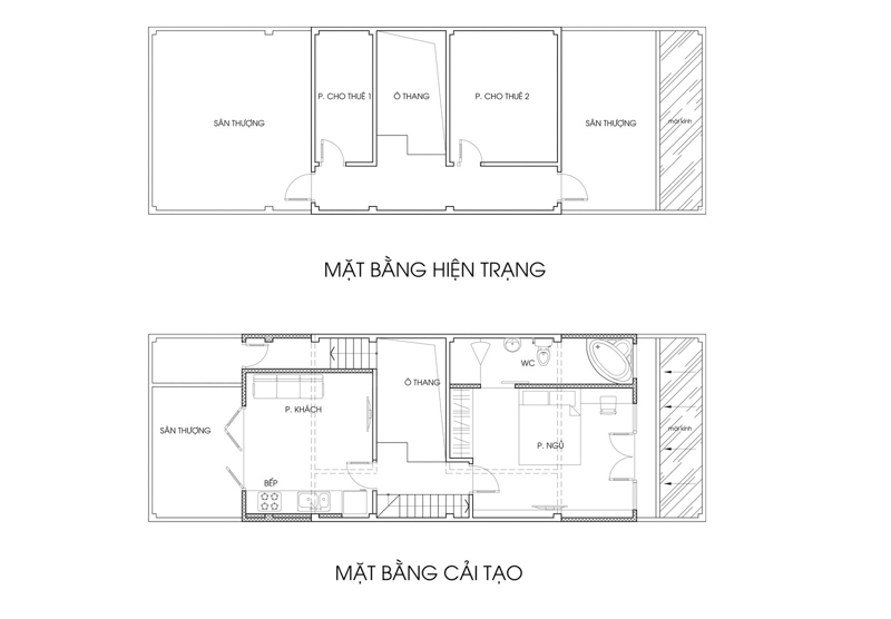 Lên bản vẽ chi tiết về sửa chữa sân thượng