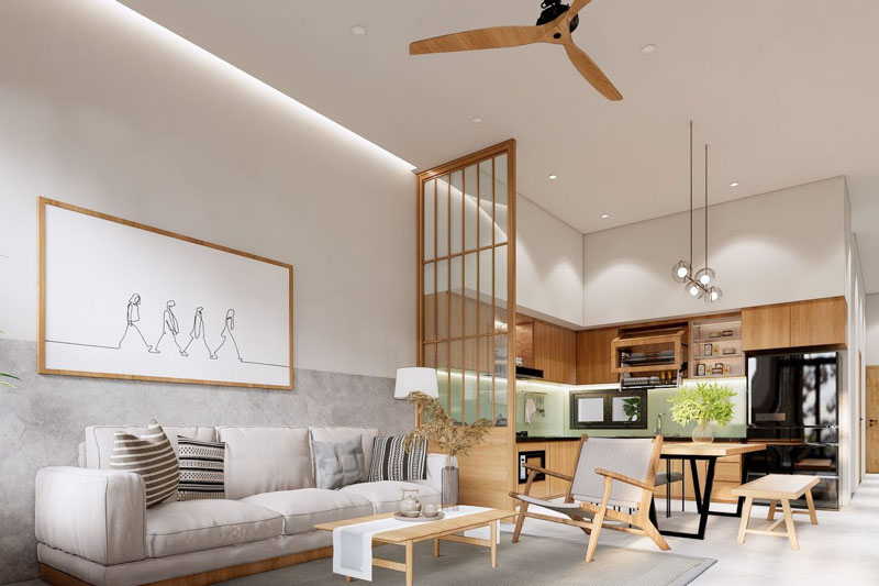 Sửa chữa nhà cấp 4 4mx15m khi liên thông phòng khách với bếp